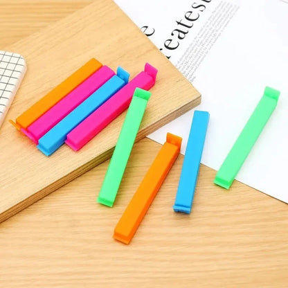 10PCS Colorful Food Clips Snack Bags Sealing Clamps Wear-resistant Sealer Fresh Bread Condiments Storing Clamp Kitchenware