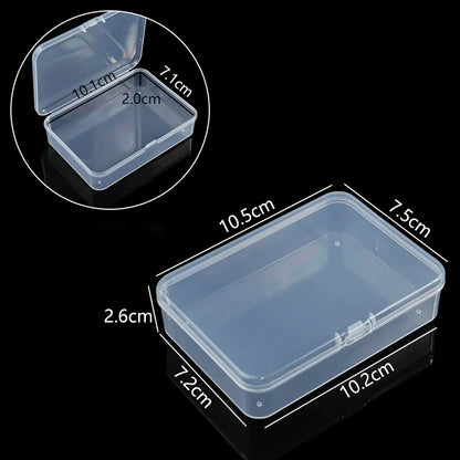 PP Storage Box Mini Transparent Plastic Case Container Square Rectangle Packaging Box for Jewellry Beads Small Items