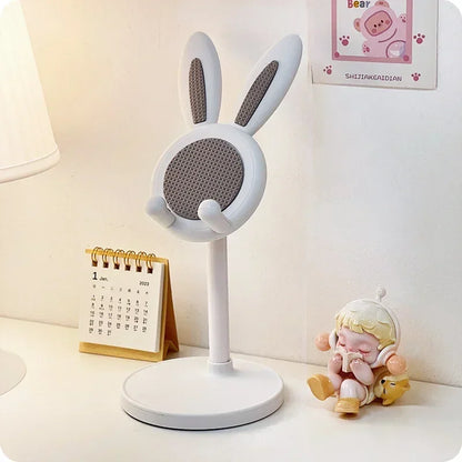 Cute Rabbit Mobile Phone Stand Desktop Can Be Lifted And Adjusted Desktop Lazy Person Selfie Watch Video Music Support Bracket