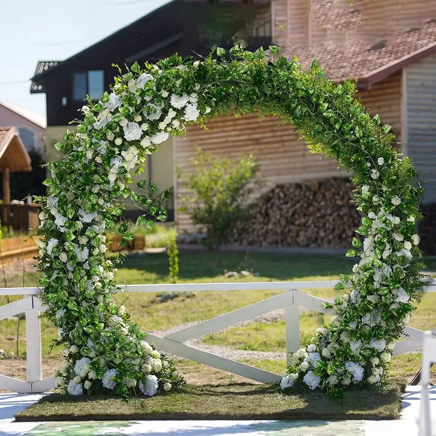 11/4.4M Artificial Plant Green Ivy Leaf Garland Fake Plant Creeper Hanging Vine Outdoor DIY Garden Wall Wedding Party Home Decor