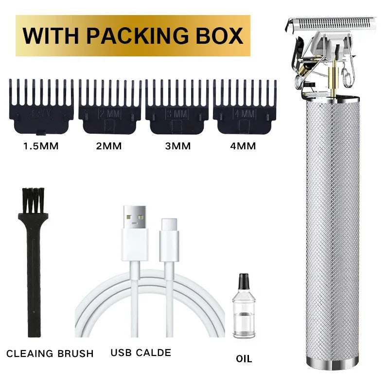 Electric Hair Clipper Professional USB Cordless Clipper Professional Beard Trimmer Haircut Grooming Kit Hair Cutting Machine
