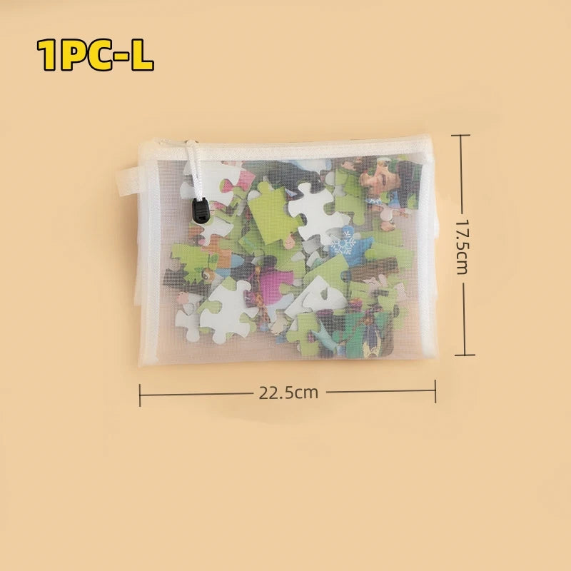 1-30 PCS Mesh Zipper File Bag Waterproof Moisture-proof Zipper Folder Toy Storage Bag Storage Tools Cosmetic Organization Bag