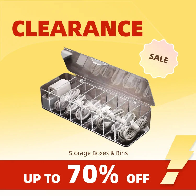 Clearance_Dust proof storage cable box, hub organizer box, desktop data cable storage box, mobile phone charging cable, power co