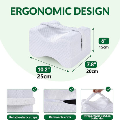 Knee Pillow for Side Sleepers with Straps, Soft Memory Foam Leg & Knee Pillow, memory foam leg pillow for side sleepers