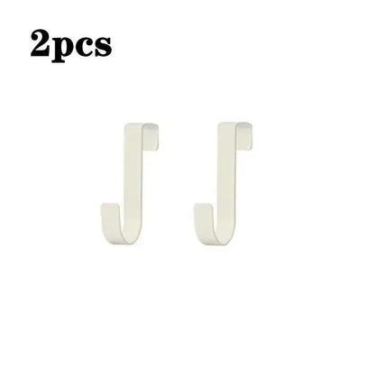 Multi-Purpose Cabinet Door Hooks, Over Door Hanger Rack for Kitchen Bathroom, Towel Coat Hat Clothes Storage Organizer