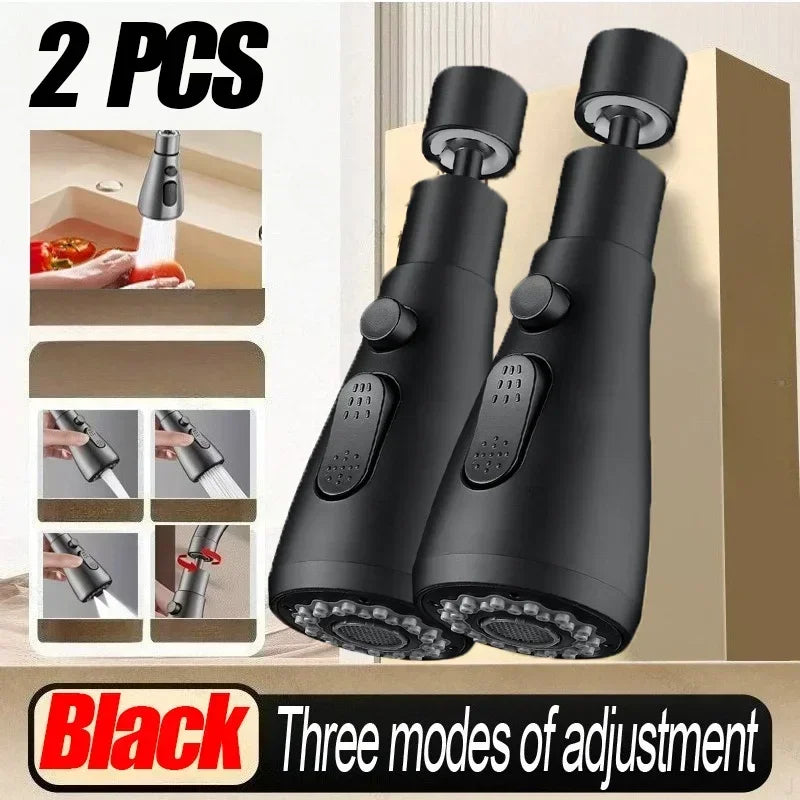 3 In1 Kitchen Replaceable Faucet Sprayer Nozzle ABS Durable Water Tap Water Basin Sink Shower Spray Head Multifunctional Hydrant