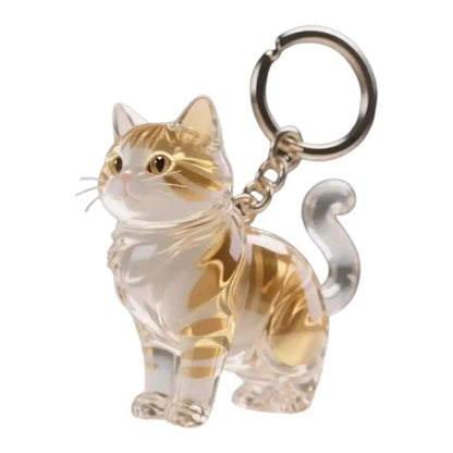 Cute Cat Dog Pet Hair Storage Box Keychain Bag Hanging Decoration Cat Hair Transparent Creative Souvenir,Pet Memorial Ideal Gift