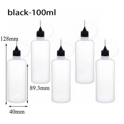 5/10/20/30/50/100ML Resuable Needle Tip Glue Applicator Plastic Bottle for Paper Quilling DIY Scrapbooking Paper Craft Tool