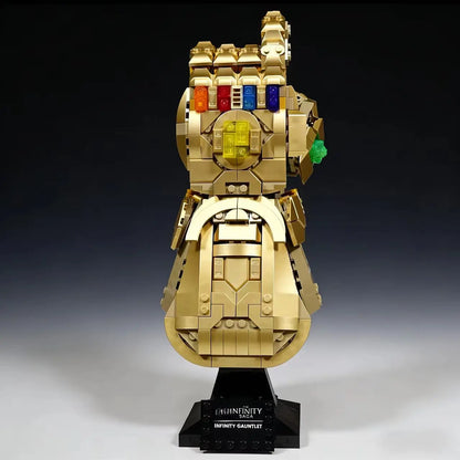 MOC 590PCS Infinity Stones Gloves Building Block Model Ornament Finger Snap Gloves Kit Birthday Gift Festival Party Gifts