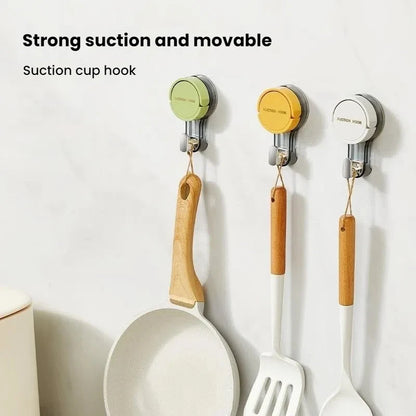 Suction Hooks Strong Vacuum Power Traceless No-Drilling Adhesive Hooks for Home Bathroom Kitchen Door Back and Toilet Area