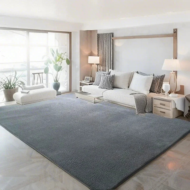 VIKAMA Modern Minimalist Living Room Rug Soft High-Resilience Bedroom Mat Children's Room Soundproof Carpet Home Decor