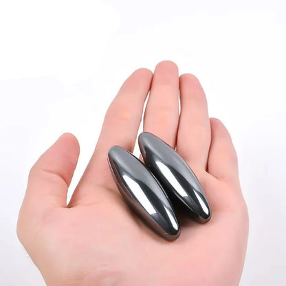 2/4Pcs Multiple Sizes Black Fridge Magnets Strong Magnetic Rugby Ball Oval Magnet Beads Set Health Care Massager Home Decor Gift