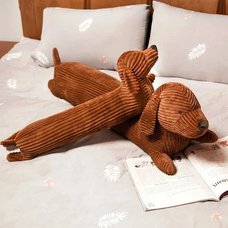 Cute Dachshund Dog Strip Pillow Soft Sofa Throw Pillow Neck Waist Pillow For Living Room Office and Home Decor