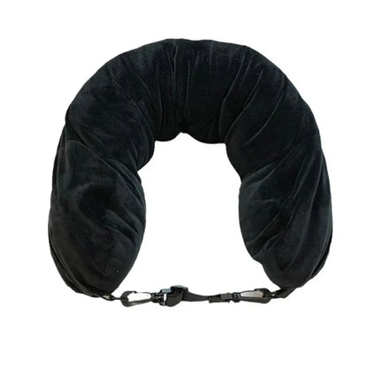 2026 NEW Fashion Travel Pillow With Storage Pouch, Adjustable Polyester Neck Support, Comfortable & Lightweight