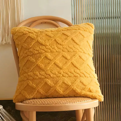 Plush Cushion Cover Geometric Sofa Pillow Cover for Living Room Sofa 45x45cm Decorative Pillow Home Decor Pillowcase