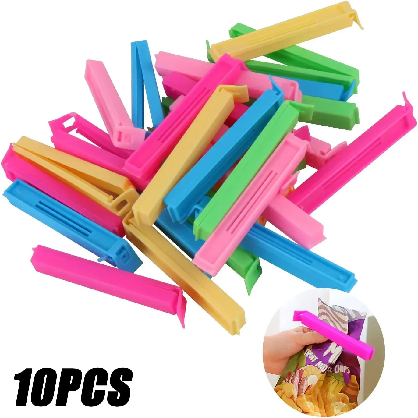 5/10/20PCS Kitchen Storage Food Snack Seal Sealing Bag Clips Sealer Clamp Plastic Tool Kitchen Accessories Food Bag Clips