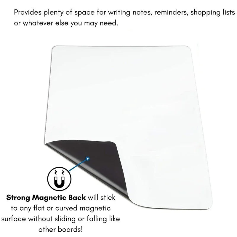 1Pc Flexible Magnetic Whiteboard Stickers A3+A4 with Erasable Markers Refrigerator Memo Board for Kitchen Grocery List