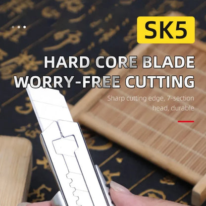 Art Knife Heavy Duty All Steel Thickened Large All Stainless Steel Wallpaper Knife Industrial Grade Durable Tool Holder