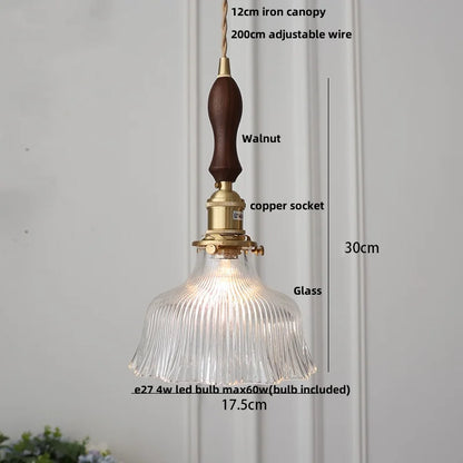 IWHD Clear Glass LED Pendant Lights Dining Living Room Cafe Brass Nordic Modern Simple Home Decor Hanging Lamp Lamparas Colgante