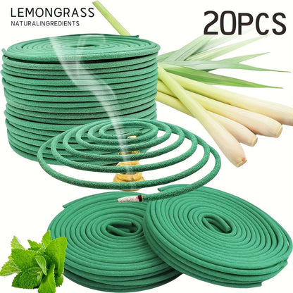 Lavender Lemongrass Aromatherapy Coils Fragrance for Patio, Porch, Poolside, Camping Garden Home Decor, Outdoor Incense Coils