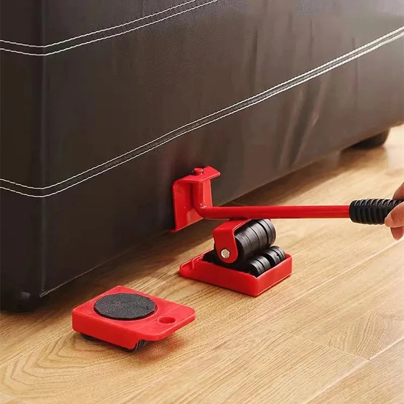 2/4/5pcs Heavy Duty Furniture Lifter Furniture Moving Transport Roller Set Heavy Duty Lifter Transport Tool Mover Roller Wheel