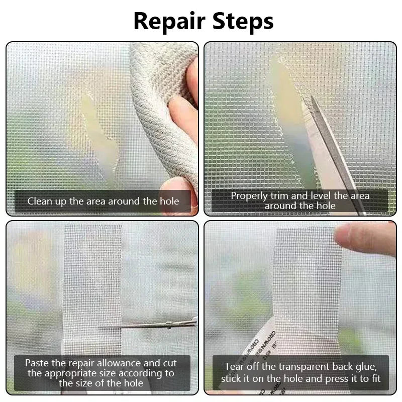 Window Screen Tape Anti-mosquito Screen Repair Subsidy Door Curtain Mosquito Net Hole Patch Repair Self-adhesive Screen Tape