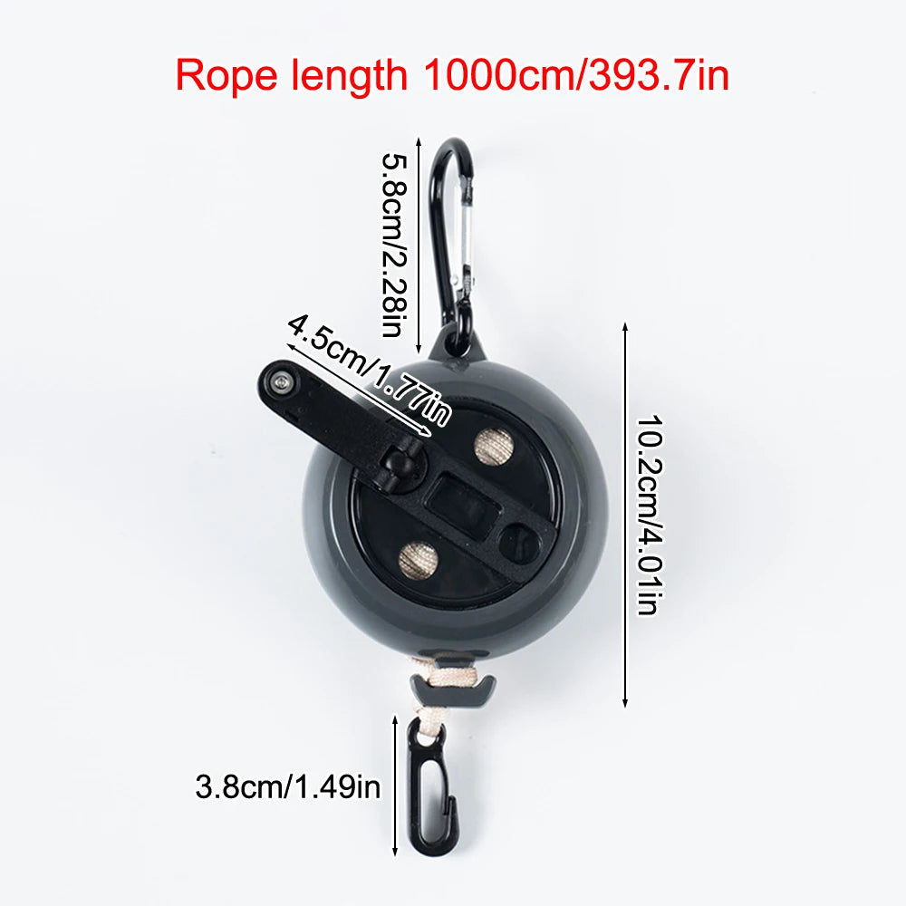 10M Retractable Clothesline Outdoor Travel Portable Clothes Drying Rack Windproof Washing Line For Camping Home Laundry Hanger