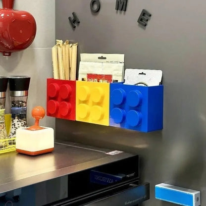 Magnetic Wall-mounted Narrow-edge Kitchen Straw, Cling Film Storage Box, Refrigerator Side Storage Rack