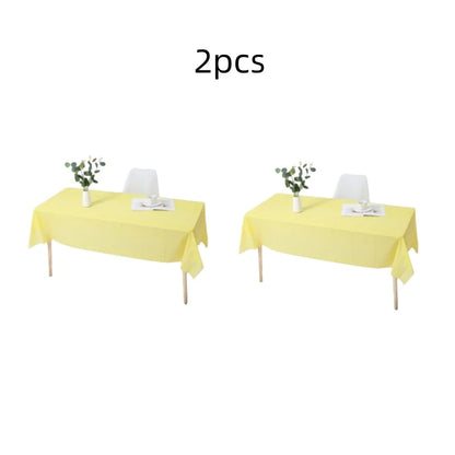 1pc Reusable Tablecloths 137x183cm BPA Free Plastic Dining Table Cover Cloth for Parties Picnic Camping Disposable Tablecloths