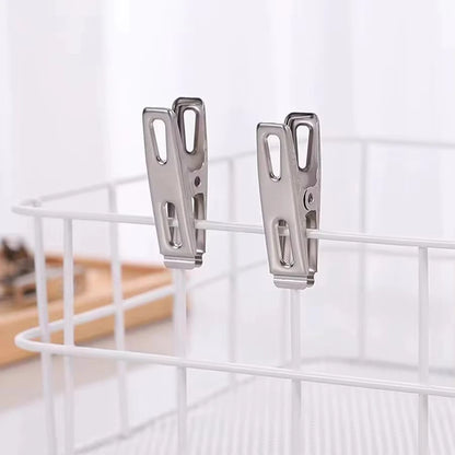 20pcs Stainless Steel Clothespins, Binder Clips, Heavy Duty Clothes Pins, Metal Clip Set, Metal Clothes Clips For Clothes Sock F