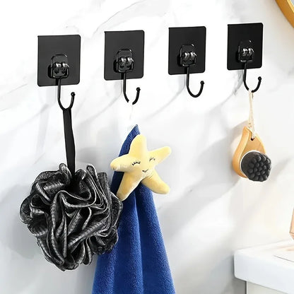 10PCS Hook Strong Load-bearing Seamless Wall Mounted Suction Cup Hook No Punching Kitchen Bathroom Universal Adhesive Hook