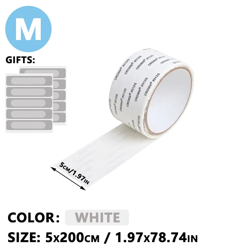 Window Mosquito Net Repair Tape Self Adhesive Window Screen Repair Patch Strong Anti-Insect Fly Mesh Broken Holes Repair