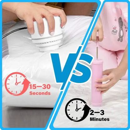 Vacuum Storage Bags 8-18Pc Space Saver Bag Travel Rechargable Air Pump Various Seal Bag Pump for Compress Clothe Blanket Luggage
