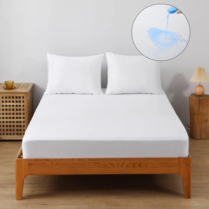 1pc Waterproof Mattress Protector Cover, Ultra-Soft Breathable Knitted Fitted Sheet for Bed, Bedroom Essentials
