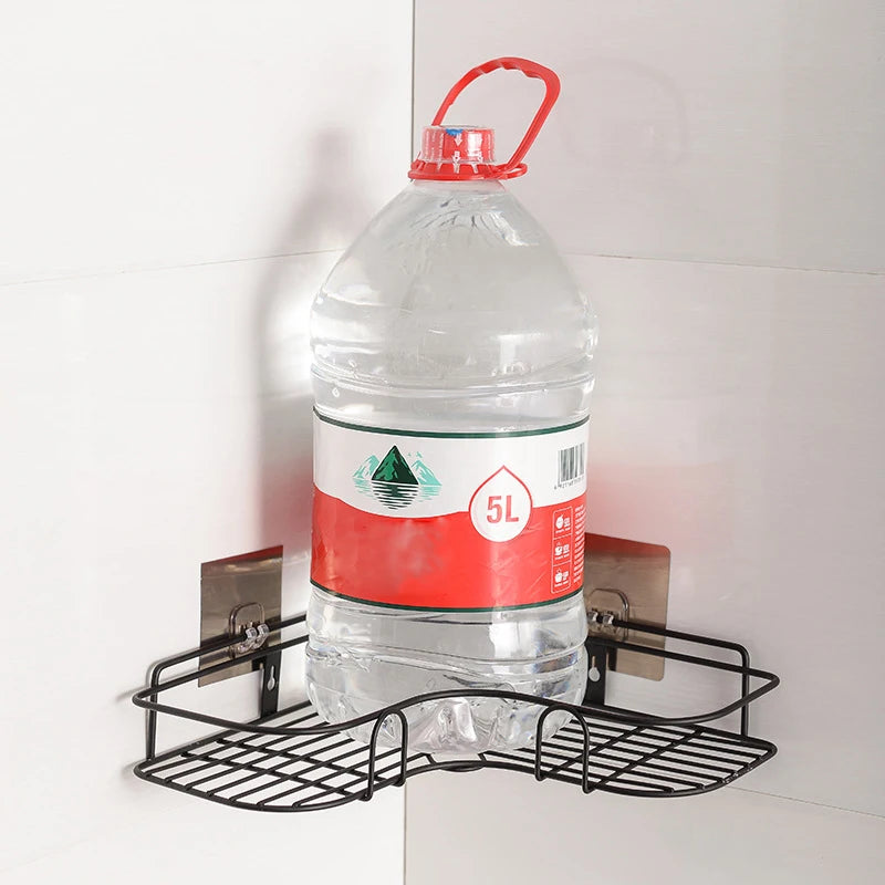 Toilet Storage Rack Bathroom Shelf No-Drill Corner Shelf Shower Wall Mounted Shelf Bracket Bathroom Accessory Organizer Shampoo
