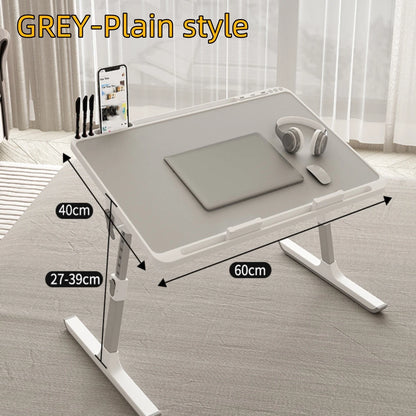 Adjustable Laptop Bed Tray Table Portable Standing Desk with Storage Drawer Foldable Lap Tablet for Sofa Comfortable Viewing