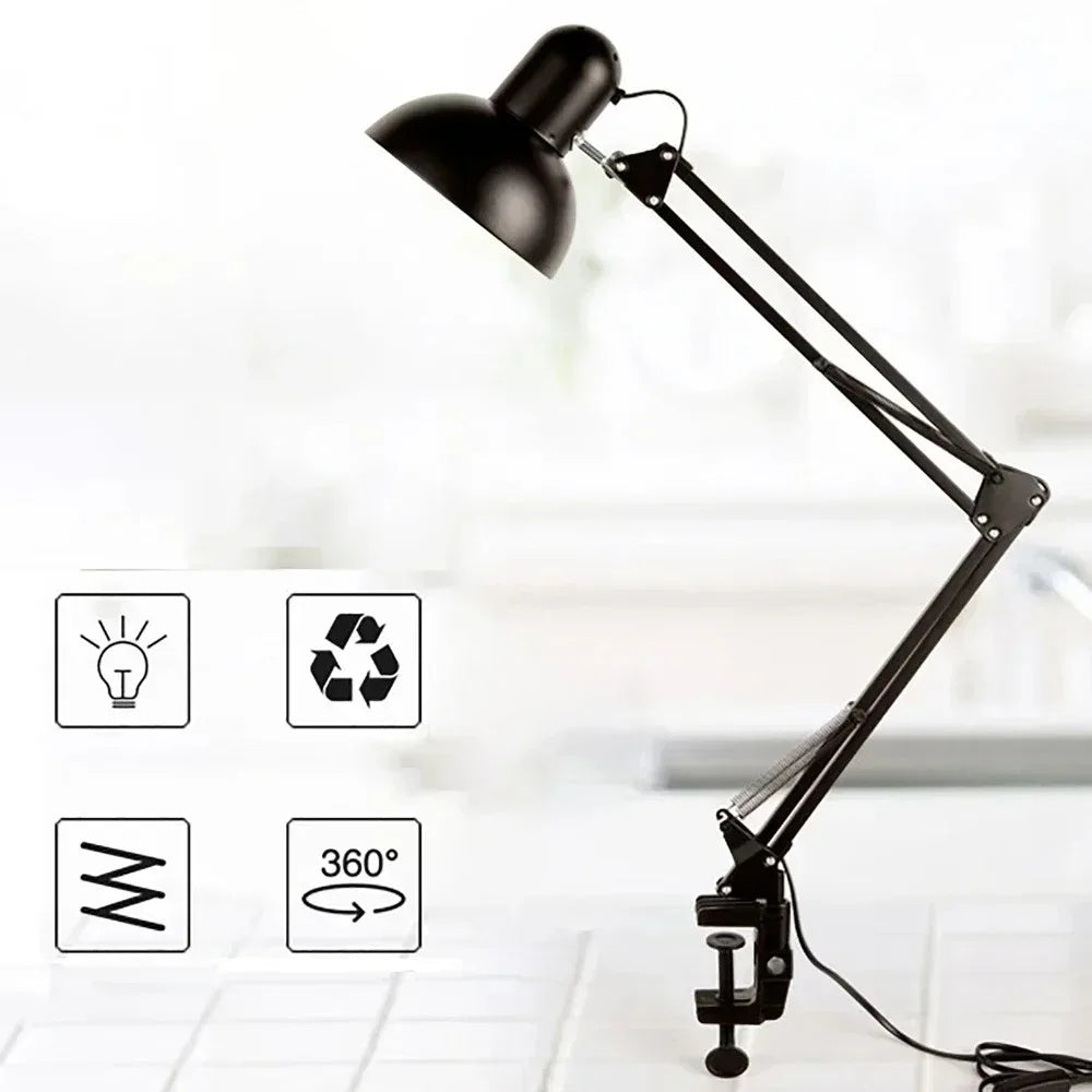 Flexible Led Desk Lamp Home Office Modern Table Lamp Metal Architect Adjustable Folding Reading Light