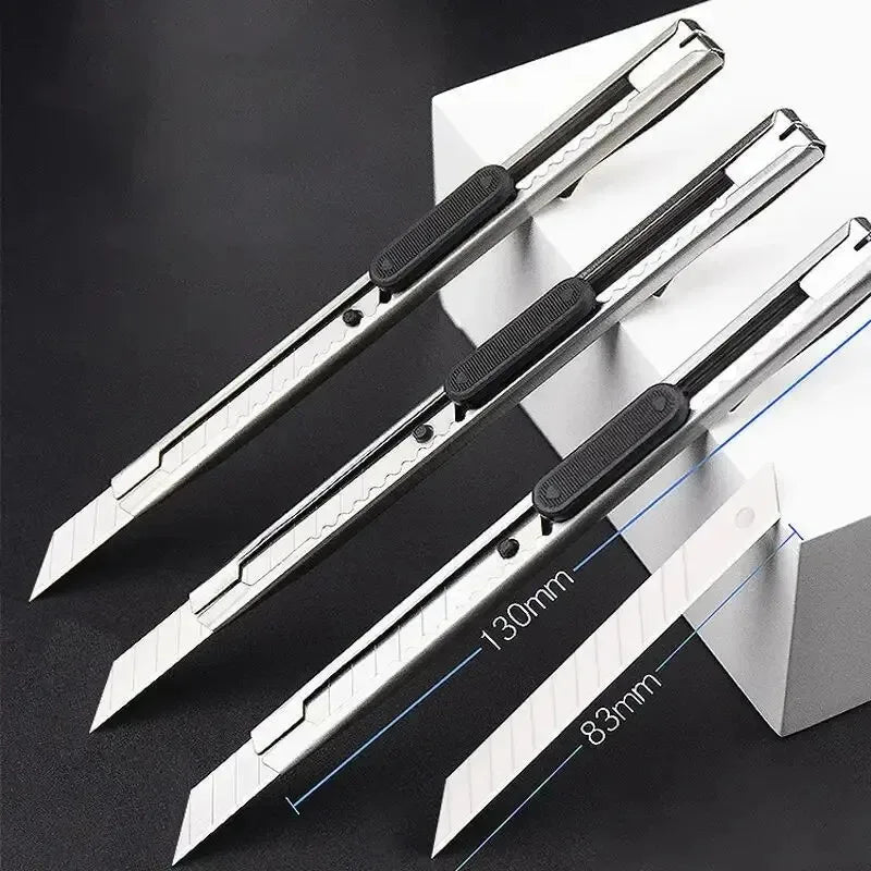 15pcs Stainless Steel Portable Utility Knife Retractable Utility Knife   Hobby Knife Box Cutter Perfect For Cutting At Home