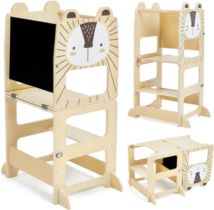 Children's Montessori observation tower Kitchen & learning aid-Transformable into Desk-stylish & versatile Design