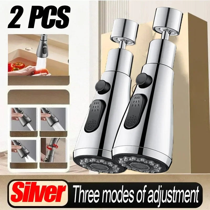 3 In1 Kitchen Replaceable Faucet Sprayer Nozzle ABS Durable Water Tap Water Basin Sink Shower Spray Head Multifunctional Hydrant