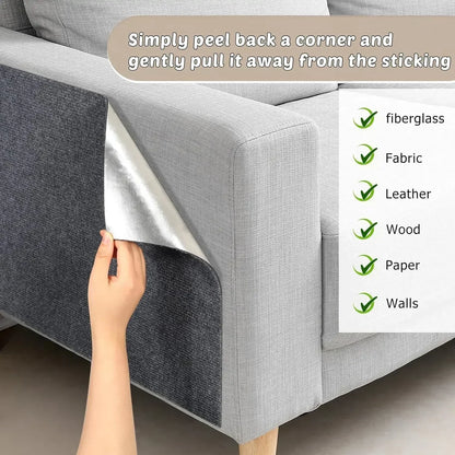 Cat Scratch Couch Furniture Protector Self-Adhesive Cat Scratch Pad for Covering Cat Tower and Couch Protector from Cat Claws
