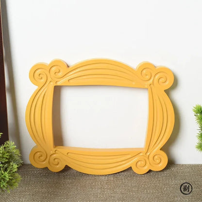 Yellow Door Shape Photo Frame – Handmade Collectible Cartoon Home Decor, Cosplay Prop, Wall Hanging Display