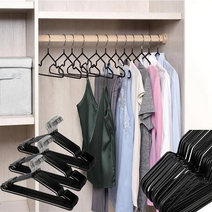 10pcs Metal Clothes Hangers Traceless No-Slip Durable Strong Space Saver for Bedroom Organization Non-Slip Strong Clothes Racks