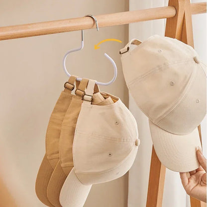 Circle Ring Hat Hanger 8 Hats Display Rack Baseball Cap Organizer Scarf Towel Tie Storage Holder for Closet Bedroom Saving Space