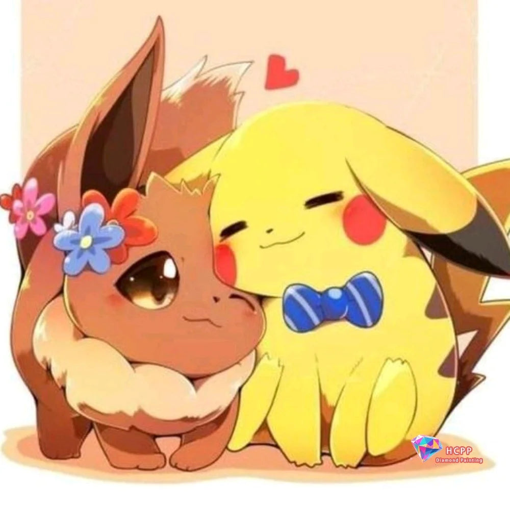 Eevee Pokemon Cute Anime Cartoon Square Round Diamond Painting Kits Cross Stitch Mosaic Embroidery Home Decor 5D DIY Art Gift