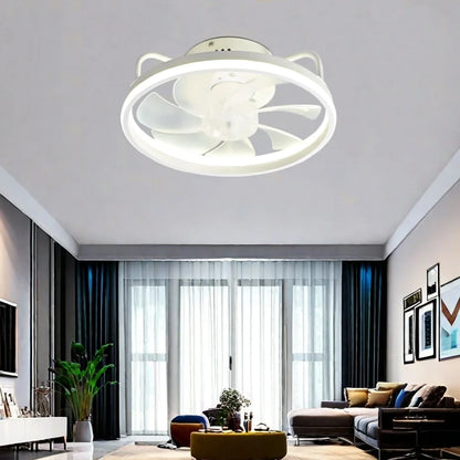 Modern LED Ceiling Fan Light DC Motor 6 Speed Timer Fan Low Floor Attic Remote Control Decorative Fan Light
