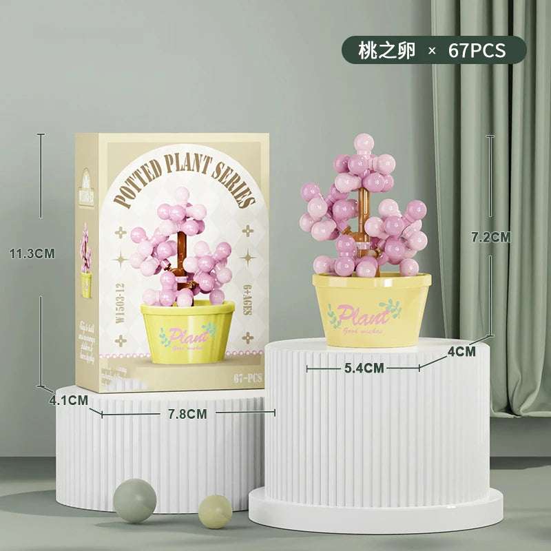 Flower Bouquet Mini Particle Building Blocks Flower Kit 3D DIY Creative Plants Micro Bricks for Home Decor Girl Gift Adults Kids