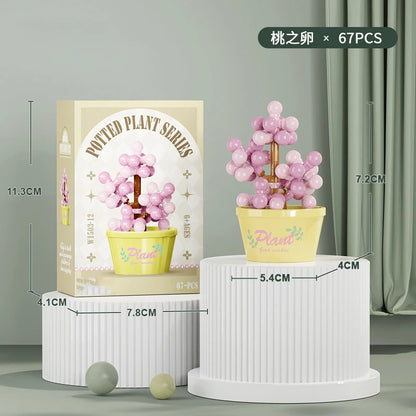 Flower Bouquet Mini Particle Building Blocks Flower Kit 3D DIY Creative Plants Micro Bricks for Home Decor Girl Gift Adults Kids