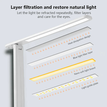 Eye Protection Table Lamp LED Rechargeable Dimmable Wireless Folding Desk Lamp Night Light For Children Study Reading Room Decor