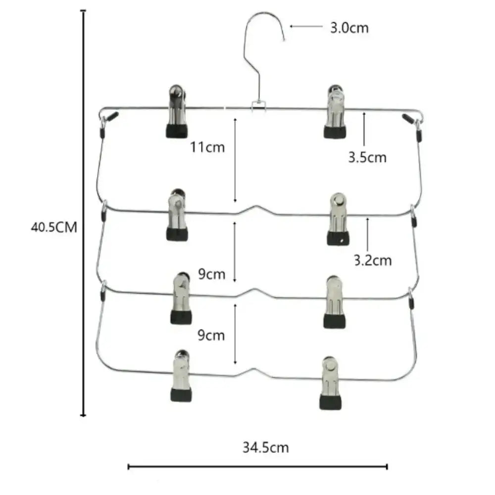 Multi-Functional Home Non-Slip Metal Pants Rack New Creative Stainless Steel Seamless Hanger Simple Storage Skirt Rack